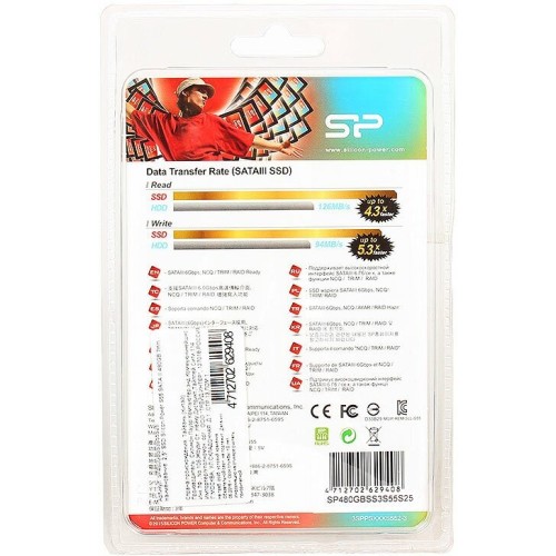 SSD накопитель Silicon Power SSD 480Gb S55 SP480GBSS3S55S25 {SATA3.0, 7mm}